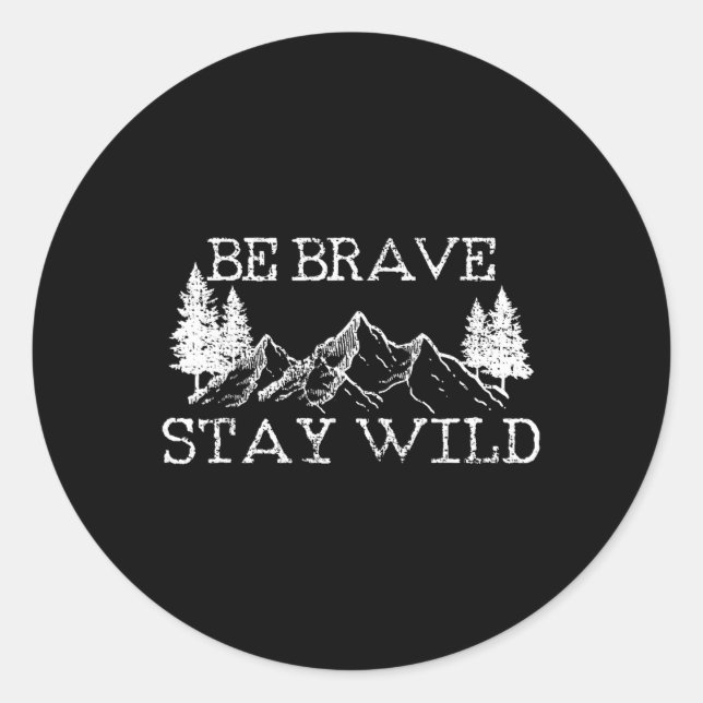Hiking Mountains Nature Lover Tee Gift  Classic Round Sticker (Front)