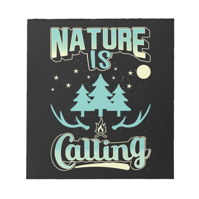 Hiking Nature Is Calling Notepad (Front)