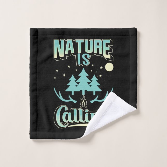 Hiking Nature Is Calling Wash Cloth (Wash Cloth)