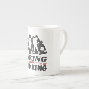 Hiking or Trekking Bone China Mug
