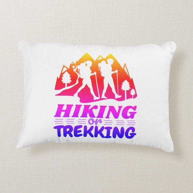 Hiking or Trekking Decorative Cushion (Back)