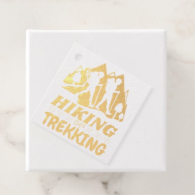 Hiking or Trekking Favour Tags (With Box)