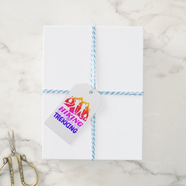 Hiking or Trekking Gift Tags (With Twine)