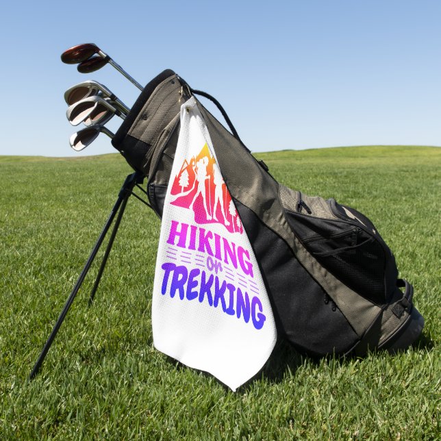 Hiking or Trekking Golf Towel (Green)