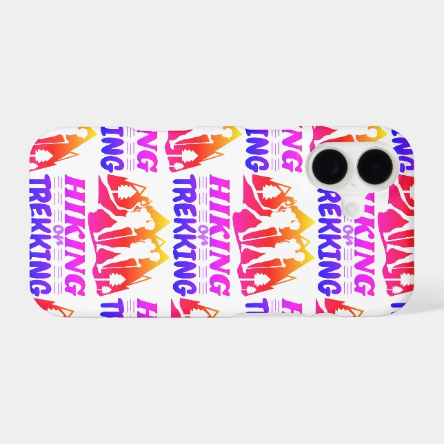 Hiking or Trekking iPhone Case (Back Horizontal)