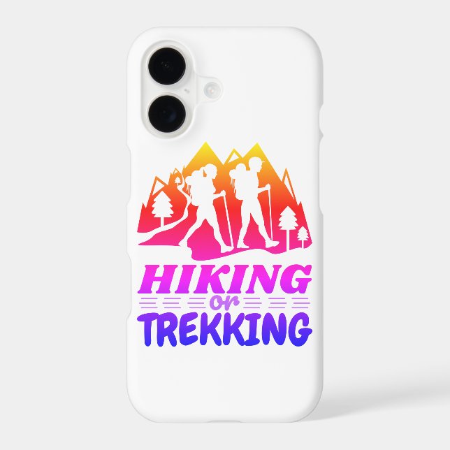 Hiking or Trekking iPhone Case (Back)
