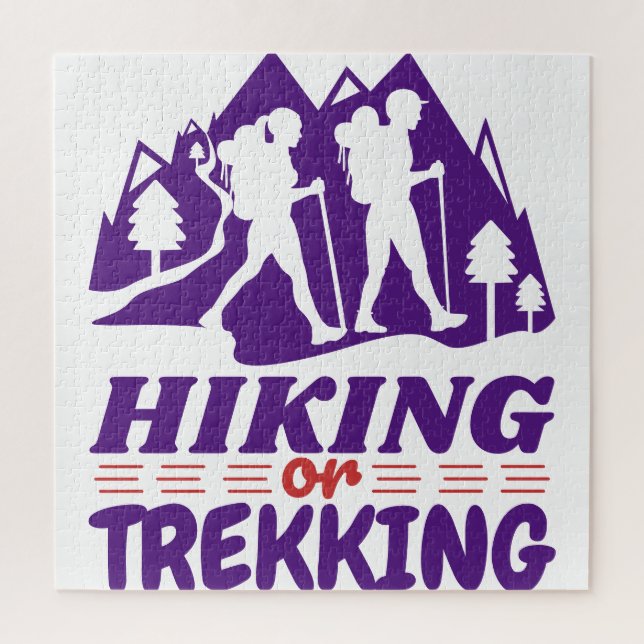 Hiking or Trekking Jigsaw Puzzle (Vertical)