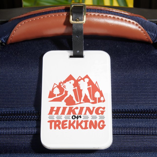 Hiking or Trekking Luggage Tag (Front Insitu 2)