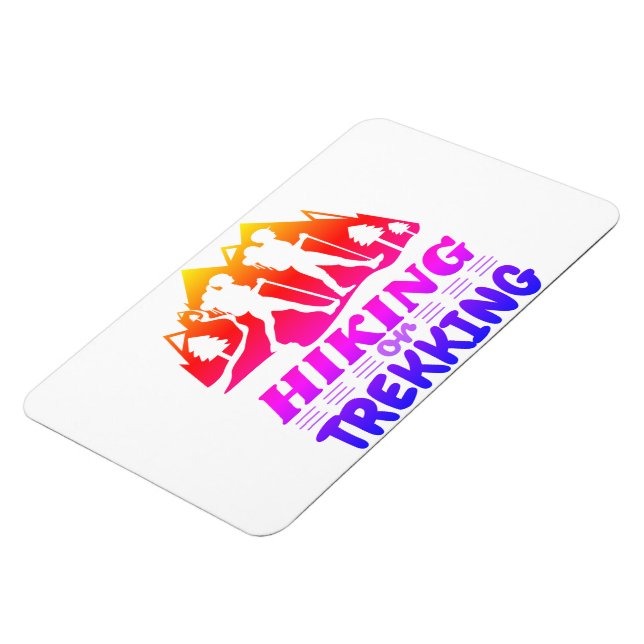 Hiking or Trekking Magnet (Left Side)