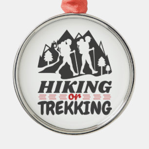 Hiking or Trekking Metal Tree Decoration