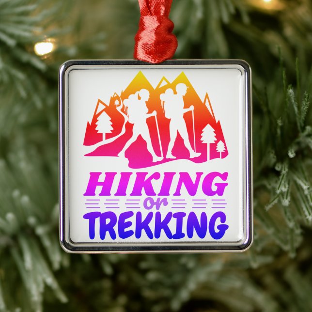 Hiking or Trekking Metal Tree Decoration (Tree)