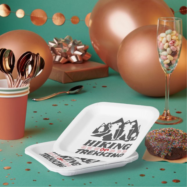 Hiking or Trekking Paper Plate (Multi)