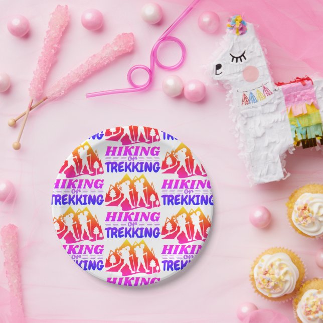 Hiking or Trekking Paper Plate (Party)