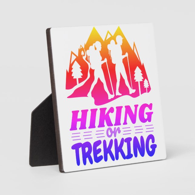 Hiking or Trekking Plaque (Front)