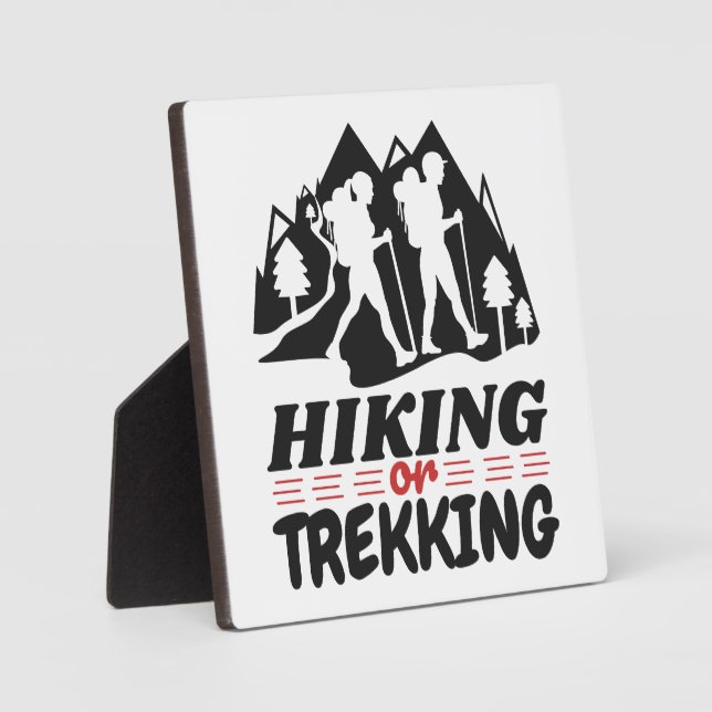 Hiking or Trekking Plaque (Front)