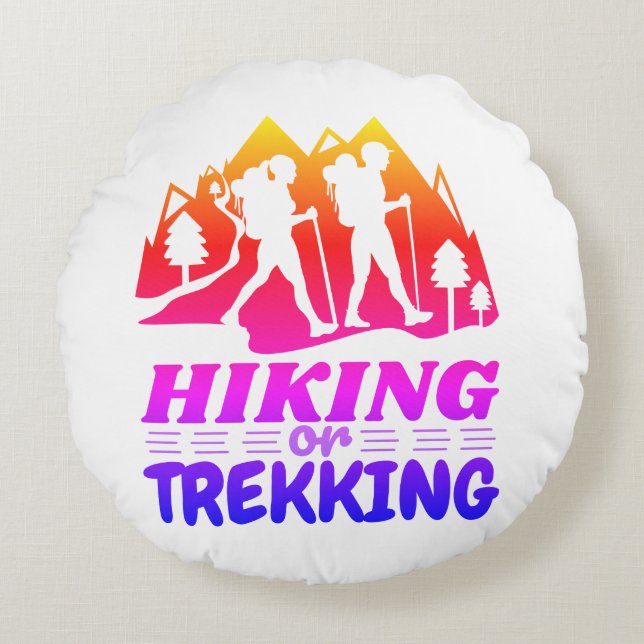 Hiking or Trekking Round Cushion (Front)