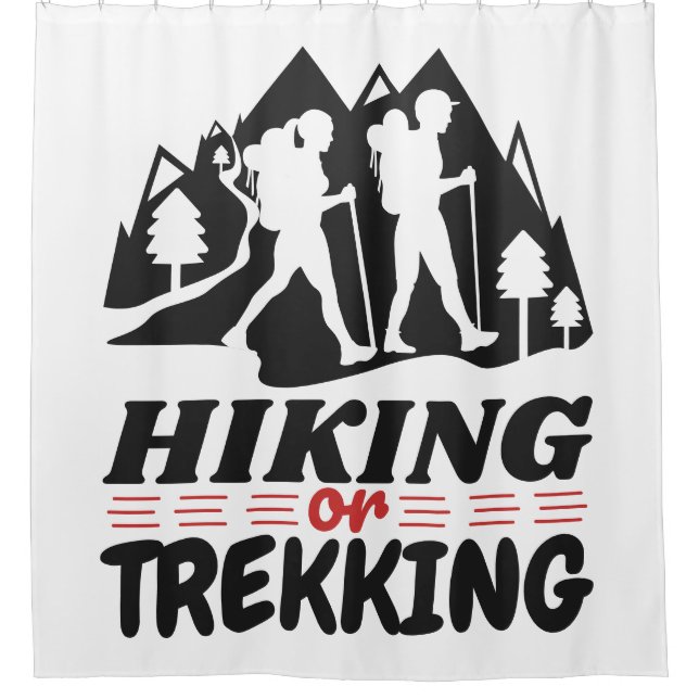 Hiking or Trekking Shower Curtain (Front)