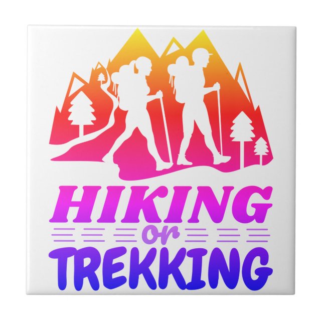 Hiking or Trekking Tile (Front)