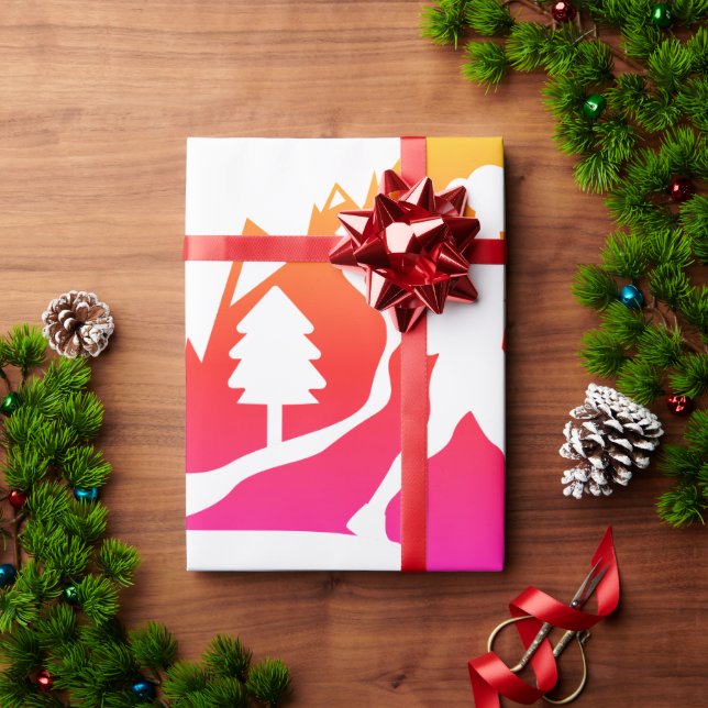 Hiking or Trekking Wrapping Paper (Holiday Gift)