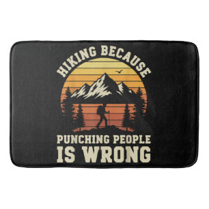 Hiking Outdoor Funny Hiker Bath Mat