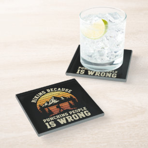 Hiking Outdoor Funny Hiker Glass Coaster