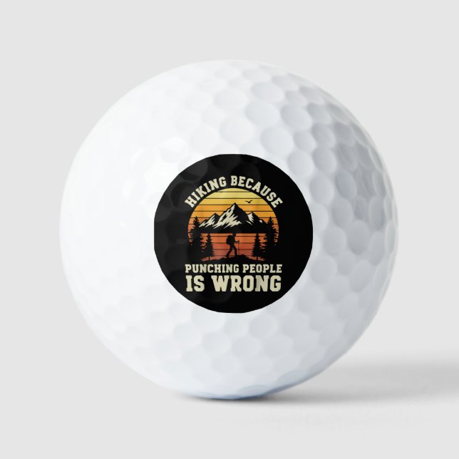 Hiking Outdoor Funny Hiker Golf Balls (Front)
