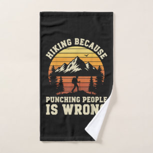 Hiking Outdoor Funny Hiker Hand Towel
