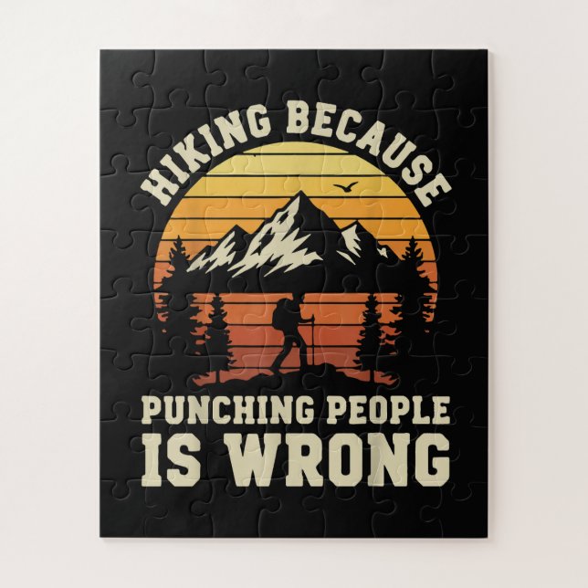 Hiking Outdoor Funny Hiker Jigsaw Puzzle (Vertical)