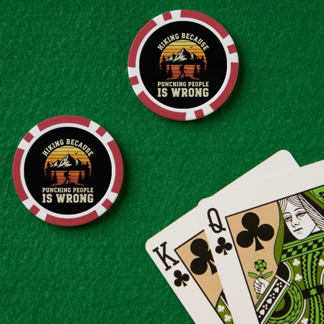 Hiking Outdoor Funny Hiker Poker Chips (Poker Table (Double))