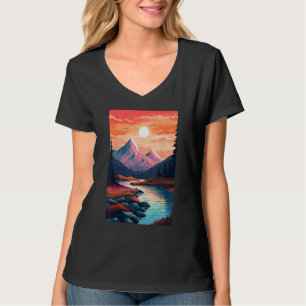 Hiking outdoor mountains landscape T-Shirt