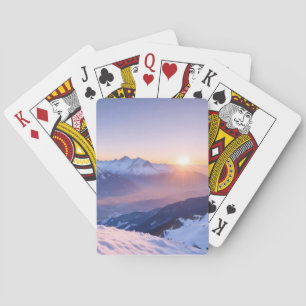 Hiking Outdoors Escape Dicovery Mountains Nature Playing Cards
