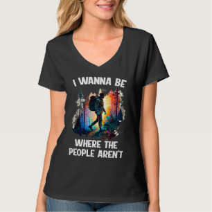 Hiking pilgers no people peace alone walking T-Shirt
