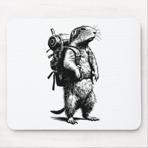 Hiking Prairie Dog Gopher Backpacking Animals Funn Mouse Pad