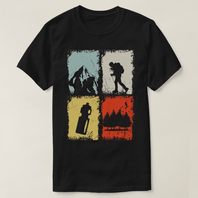 Hiking Retro T-Shirt (Design Front)