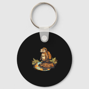 Hiking river otter backpacking outdoor animal  key ring