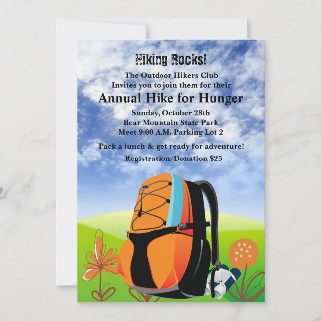 Hiking Rocks - Invitation (Front)