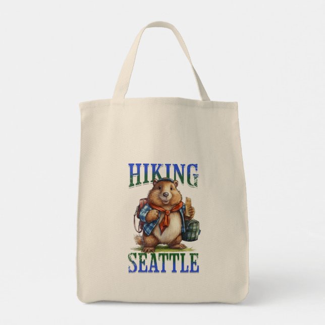 Hiking Seattle Tote Bag (Back)