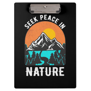 Hiking Seek Peace In Nature Clipboard