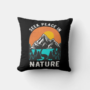 Hiking Seek Peace In Nature Cushion