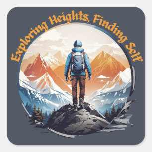 Hiking Shirt   Vacation Shirt   Adventure Square Sticker