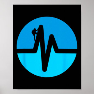 Hiking Shirts Hiker Mountain Rock Climbing Camping Poster