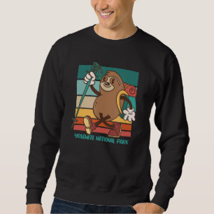 Hiking Sloth Yosemite National Park Camping Advent Sweatshirt