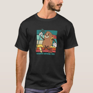 Hiking Sloth Yosemite National Park Camping Advent T-Shirt
