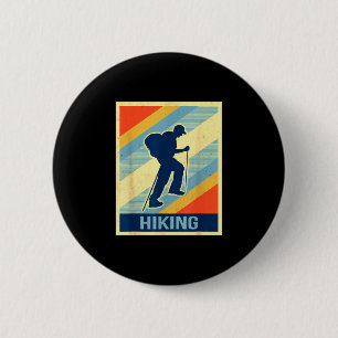 Hiking sport lover vintage retro  6 cm round badge