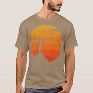Hiking Sunset Retro Style T-Shirt