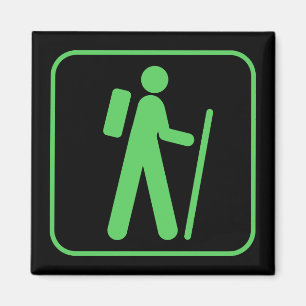 Hiking Symbol Magnet