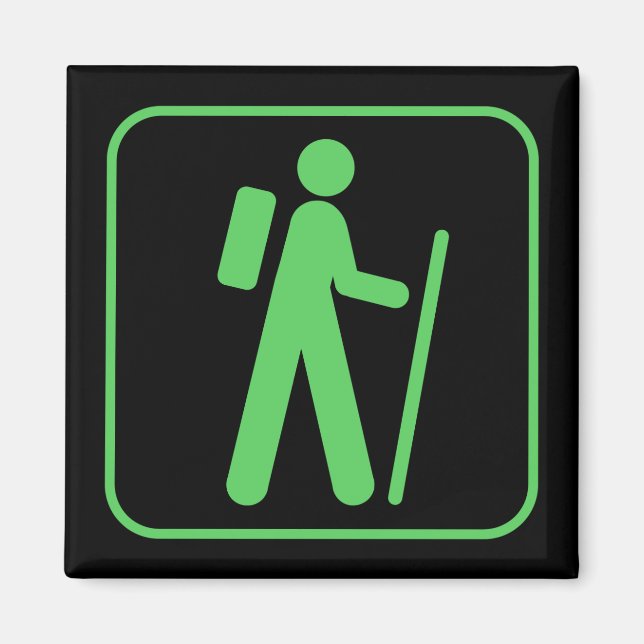 Hiking Symbol Magnet (Front)