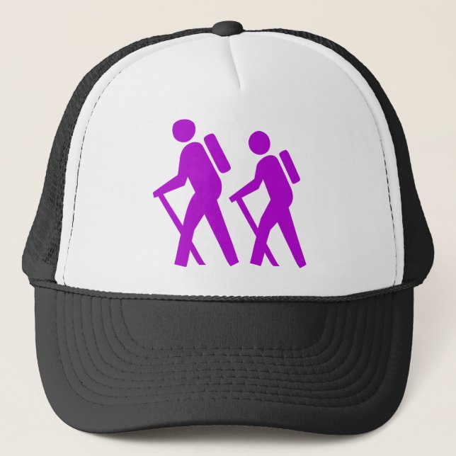 Hiking Symbol Trucker Hat (Front)