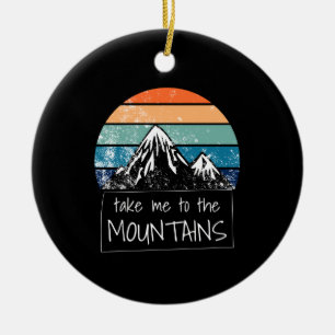 Hiking - Take Me To The Mountains Ceramic Tree Decoration