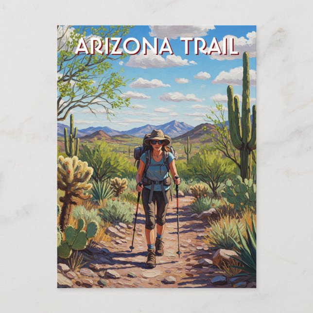 Hiking the Arizona Trail Postcard (Front)
